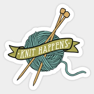 Knit Happens Sticker